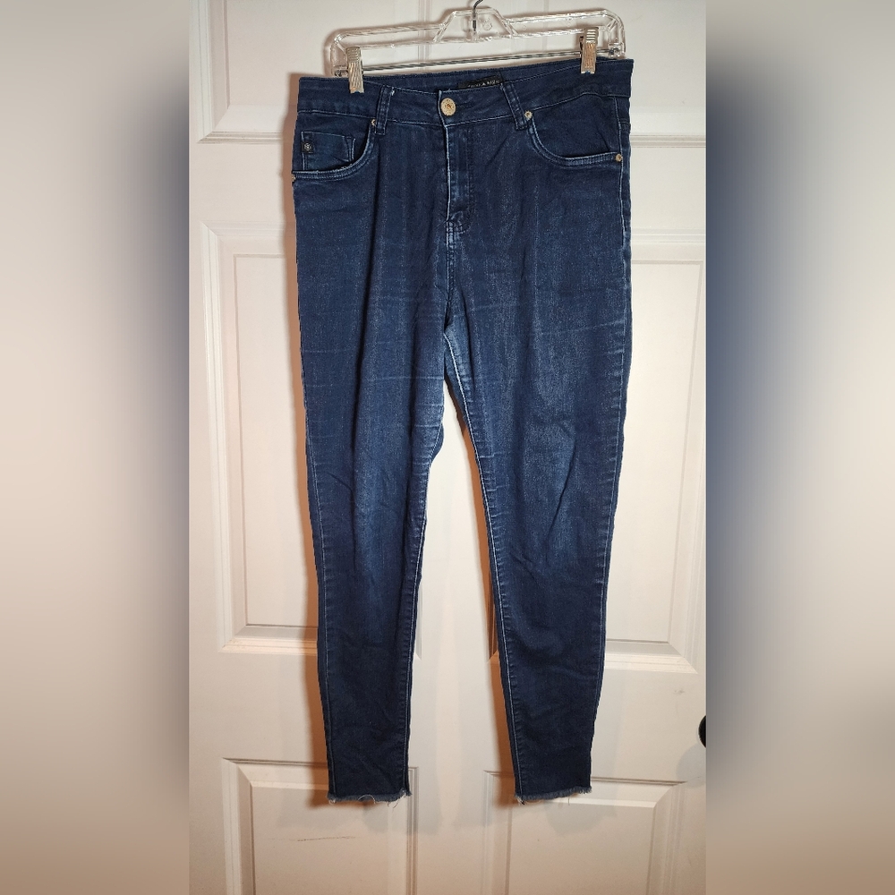 Salvaje Basic Stretchy Dark Blue Skinny Jeggings Size 15/16